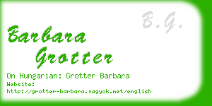 barbara grotter business card